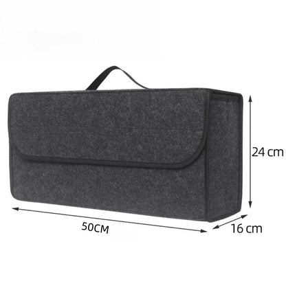 Car Trunk soft Organizer Felt Storage Box Accessories Large Anti Slip Compartment Boot Storage Organizer Tool Car Storage Bag
