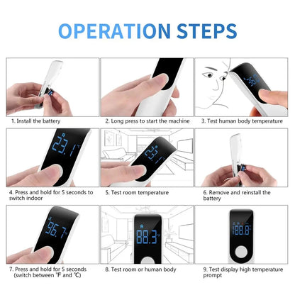 Medical Temperature Infrared Thermometer Forehead Digital Non-contact Thermomete or Finger Blood oxygen saturation Oximeter LED