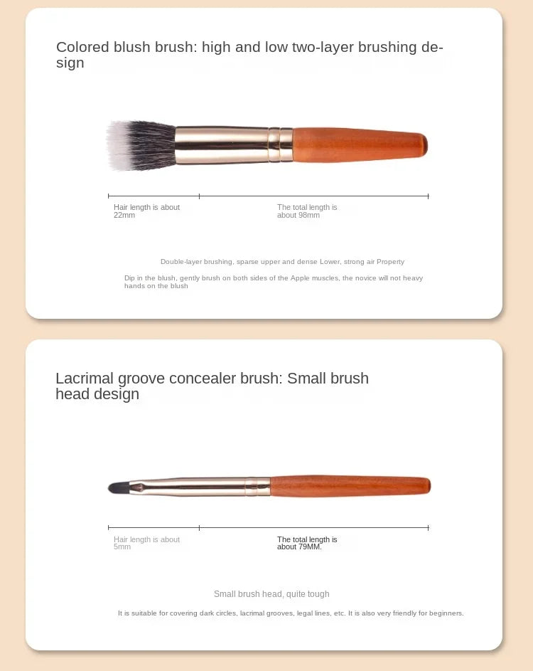 9Pcs/lot Mini Makeup Brush Set Portable Travel Cosmetic Brushes Kit Eyeshadow Foundation Powder Brushes Beauty Makeup Tools