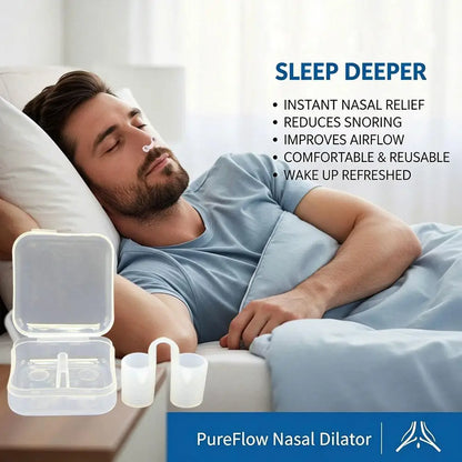Soft Silicone Anti Snoring Nose Clip Gentle Nasal Opening Increase Airflow Reduce Snoring Easy Wear Improve Sleep Quality