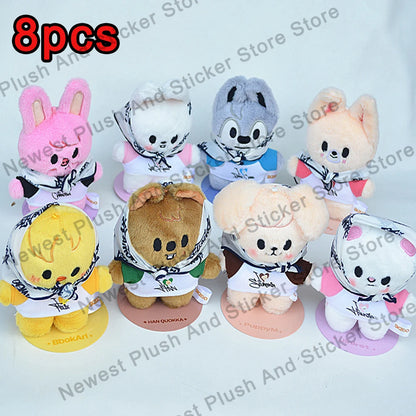 *SKZOO Kpop Plush Toys,Wolf Bear Foxes Duck Cartoon Cute Plush Animal Backpack Dolls, Large Messenger Bag, Throw Pillow, Gift