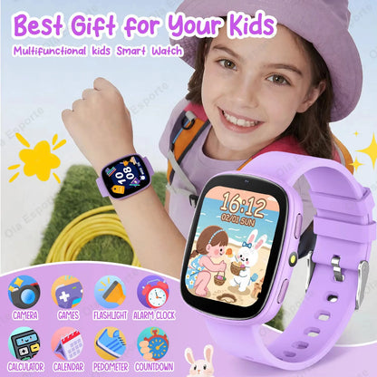 2026 Kids Games Smartwatch 1.83''HD Screen Camera 22 Interesting Games Sleep Monitor Alarm Clock Calculator Children Watch MA27