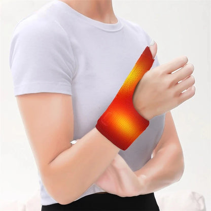 Electric Heating Massage Wrist Vibration Brace Hot Compress Warmer Massager Wrist Support Pad Relief Tendonitis Relax Brace