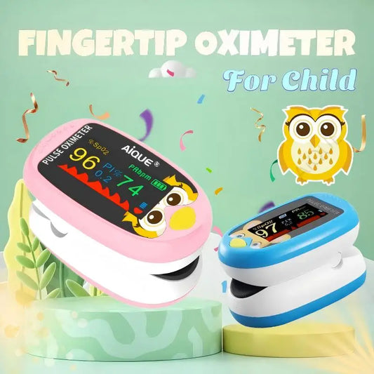 JUSTLANG Child Fingertip Pulse Oximeter Baby Rechargeable Medical Blood Oxygen Saturation Meter  Pediatrics Kids Oximetro SPO2