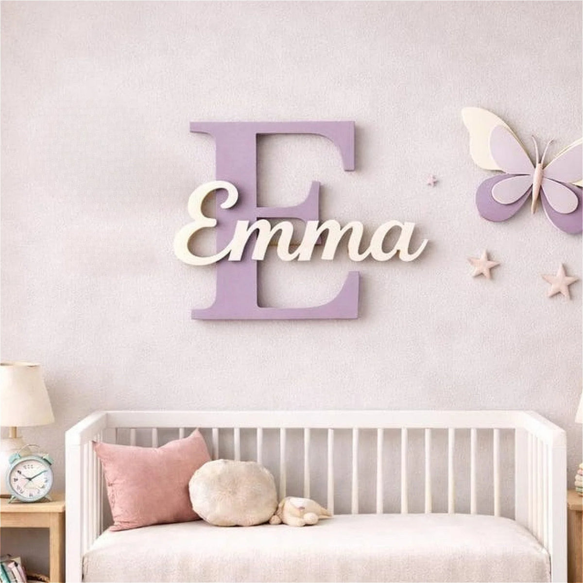 1pc Wooden Double-layer Letter Door Sign, Customized Name/letter,Personalized Children's Room Decoration,Baby Name Sign