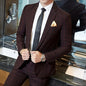 Men's Casual One-Button Plaid Suit Two-Piece Set Business No-Ironing Best Man M-5XL 2025 Fashion Comfortable Fit