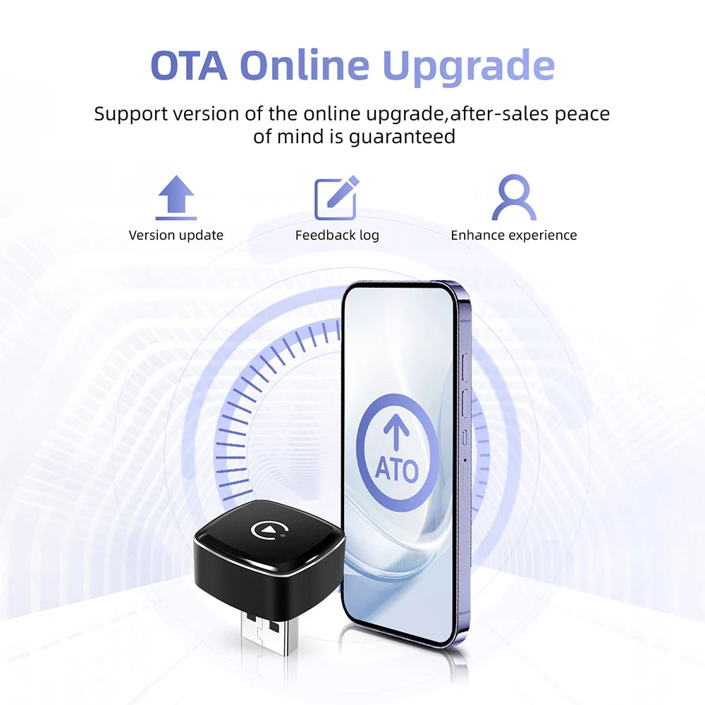 Mini 2in1 Wireless CarPlay Adapter Wireless Android Auto AI Smart Box Intelligent Systems for Wired CarPlay Car