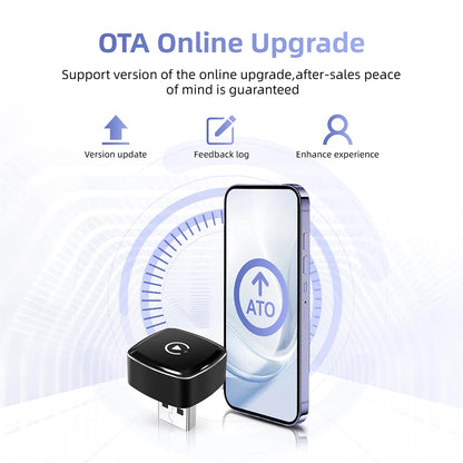 Mini 2in1 Wireless CarPlay Adapter Wireless Android Auto AI Smart Box Intelligent Systems for Wired CarPlay Car