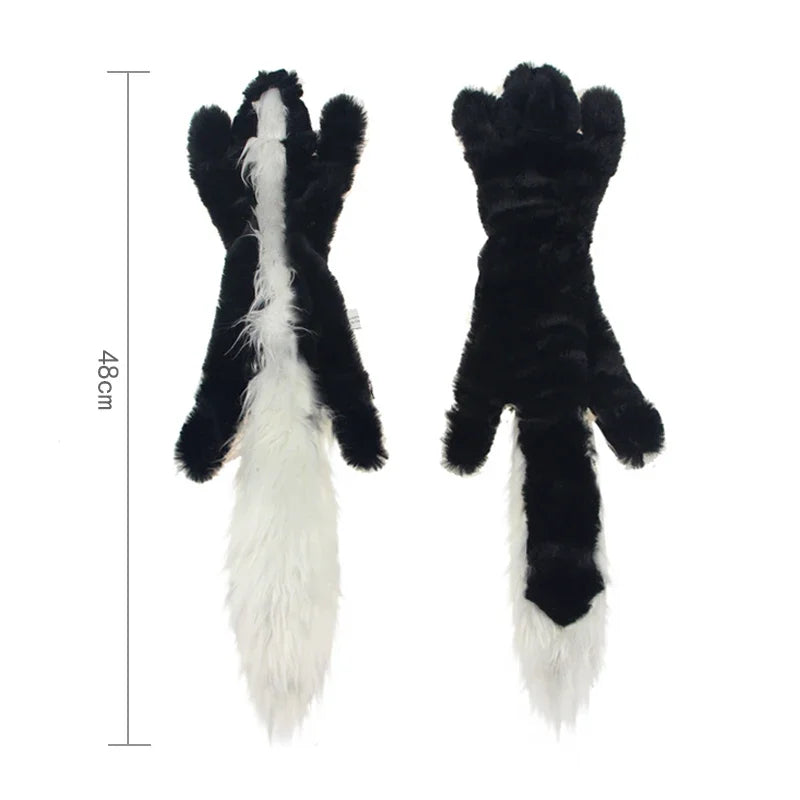 New 45cm Simulated Animal Holster No Stuffing with Squeakers Dog Chew Toy Durable Plush Crinkle Pet Squeak Toys Pet Supplies