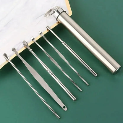 Pick Six-Piece Set Ear Cleaning Ear Picking Earpick Convenient Portable Ear Pick Household for Adults