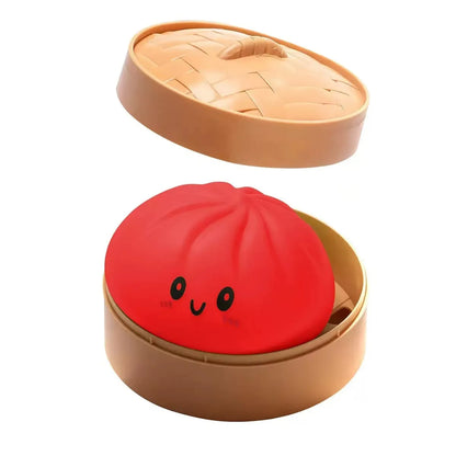 Soft Gel Simulation Bun Squishy Toy Creative Stress Relief Fidget Toy Blind Box for Adults