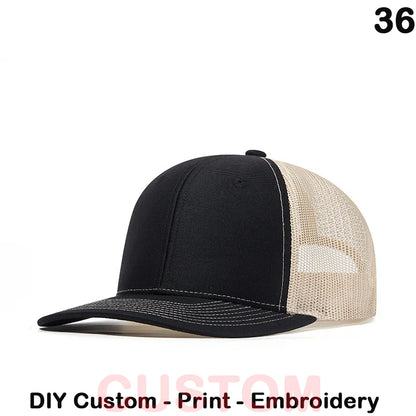 Fedoryn Custom Embroidery Baseball Cap for Men and Women DIY Design Mesh Cap LOGO Print Hat Quality Truck Hat Wholesale Unisex
