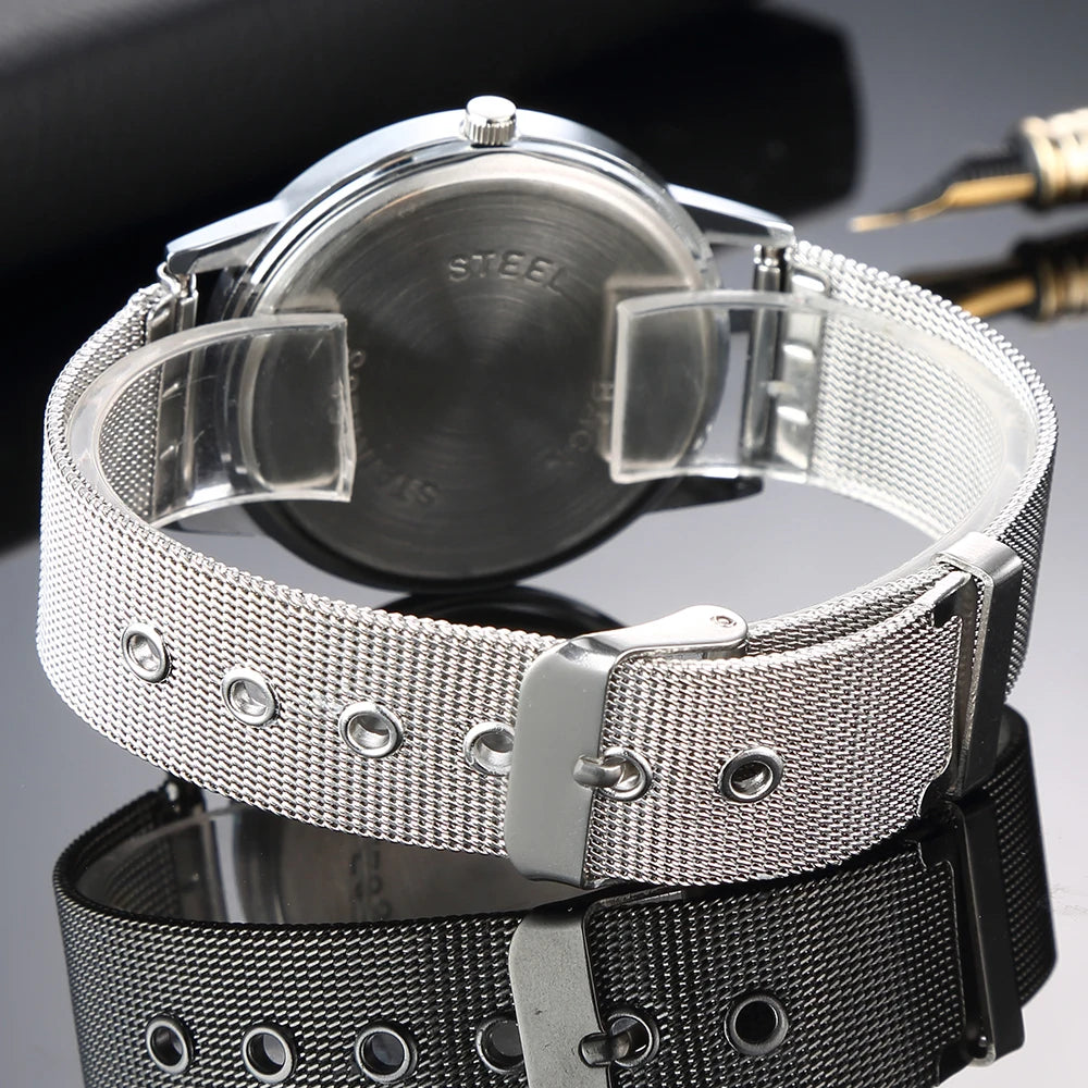 Luxury Women Watches New Stylish Silver Minimalist Business Ladies Alloy Casual Bracelet Montre Femme Female Watch