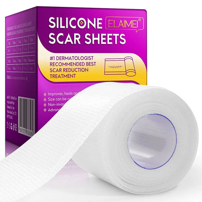 1.5M Silicone Scar Sheets Clear Scars Tape Strip Invisible Silicone Self-adhesive Patches for C-Section Surgery Keloid Burn Acne