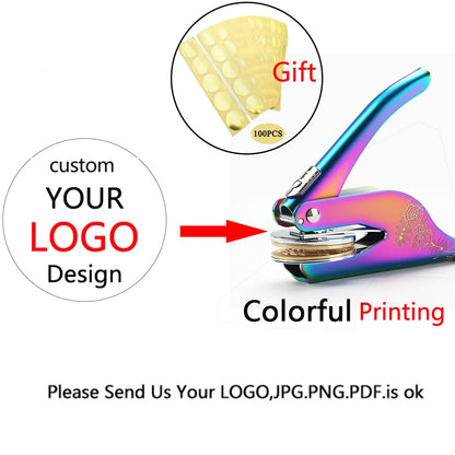 Customized Book Embossed Stamp Personalized Custom LOGO Embosser Seal Wedding Invitation Library Customize Embossing Paper Stamp