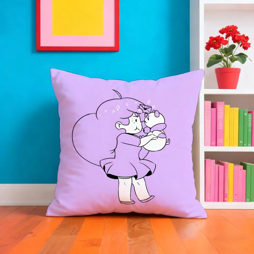 Bee And P-PuppyCat Anime Pillow Case Cushion Cover Soft & Easy-Wash Pillow Case – Versatile For Couch, Bed, Travel And Office
