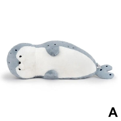 40/65cm Seal Plush Toy Soft Pillow Lifelike Simulation Stuffed Sea Otter Soft Doll Animal Toy Cartoon Otter Kid Birthday Gift