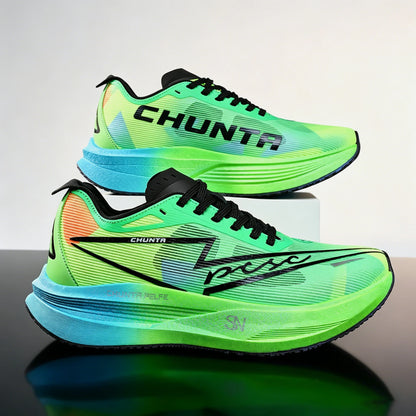 Men's and Women's Running Shoes Anti Slip and Shock-Absorbing Carbon Fiber Board Professional Marathon Chunta Sports Shoes