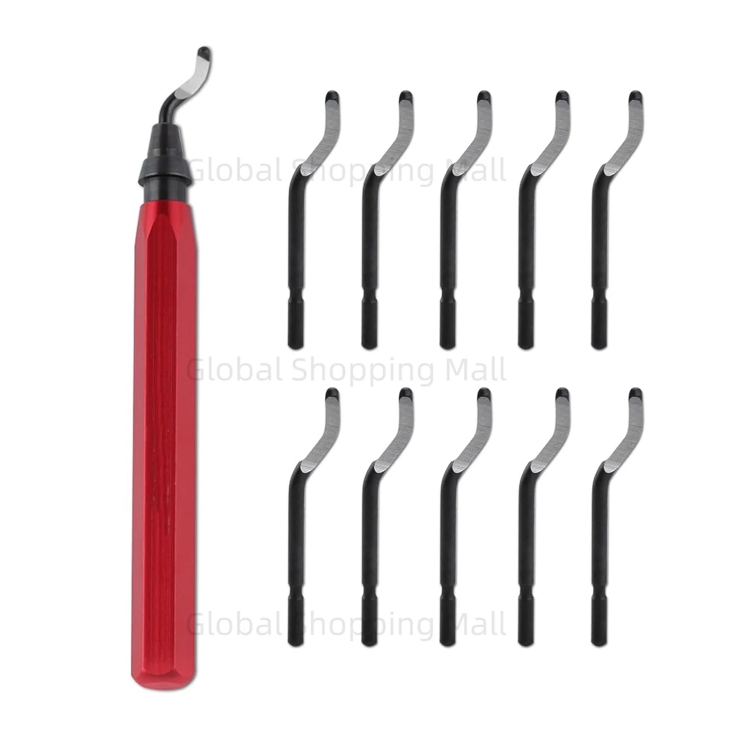 RB1000 Handle Burr Deburring Remover Cutting Tool With 10 Pcs Rotary Deburr Blade Professional Deburring Tool Kit