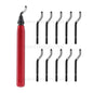 RB1000 Handle Burr Deburring Remover Cutting Tool With 10 Pcs Rotary Deburr Blade Professional Deburring Tool Kit