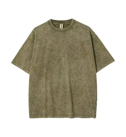 Custom Your LOGO Hip Hop Streetwear Men 100% Cotton T-shirts Oversized Washed Top Tee Unisex Summer Retro Brand Personalized