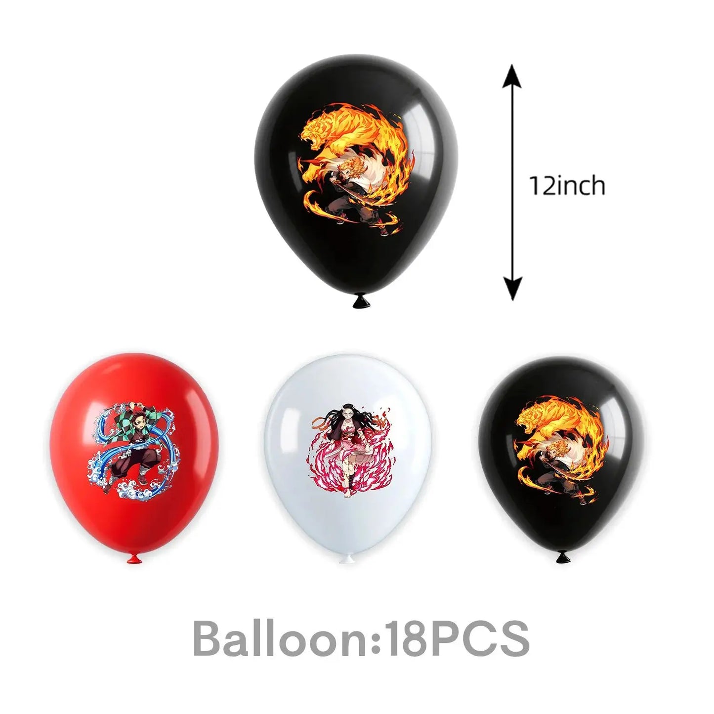 Anime Demon Birthday Theme Gifts Bags Keychain tattoo sticker Demon Slayer Candy Bags Packaging Giveaway Party Favors Gifts Supp