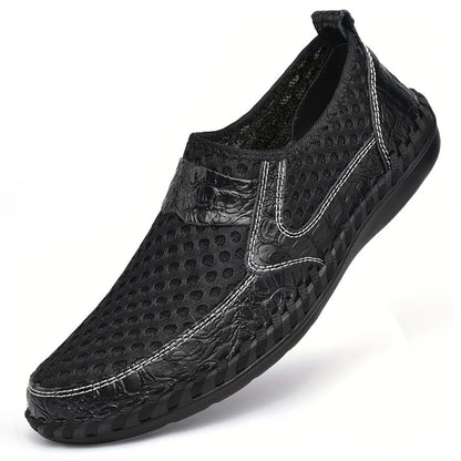 CLOHOO Hand-Sewn Casual Mesh Men's Shoes Comfortable Breathable Upper Fabric Durable Stitching Lightweight Footwear