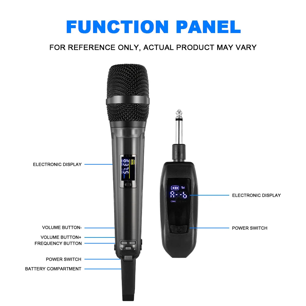 SKM9000 Professional 2 Channel Wireless Super 2.4G Karaoke Handheld Microphone for Teaching Wedding Party Show Meeting Speech