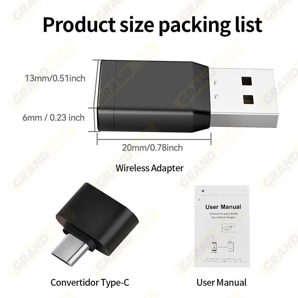 2IN1 Mini NEW Wireless CarPlay Android Auto Adapter Wired to Wireless Car Ai Box For Audi Toyota VW Peugeot MG Ford USB Dongle