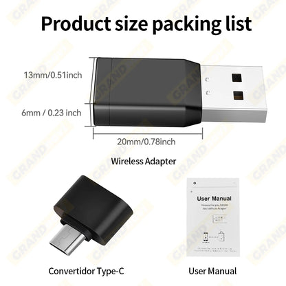 2IN1 Mini NEW Wireless CarPlay Android Auto Adapter Wired to Wireless Car Ai Box For Audi Toyota VW Peugeot MG Ford USB Dongle