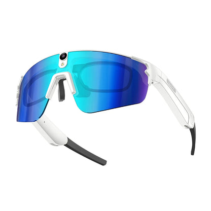 Inteligentne okulary rowerowe AI 4K HD z kamerą 800W, połączenia Bluetooth, tłumaczenie, stabilizacja obrazu, przeciwsłoneczne, dla mężczyzn i kobiet, anty-UV, wodoodporne, muzyka
