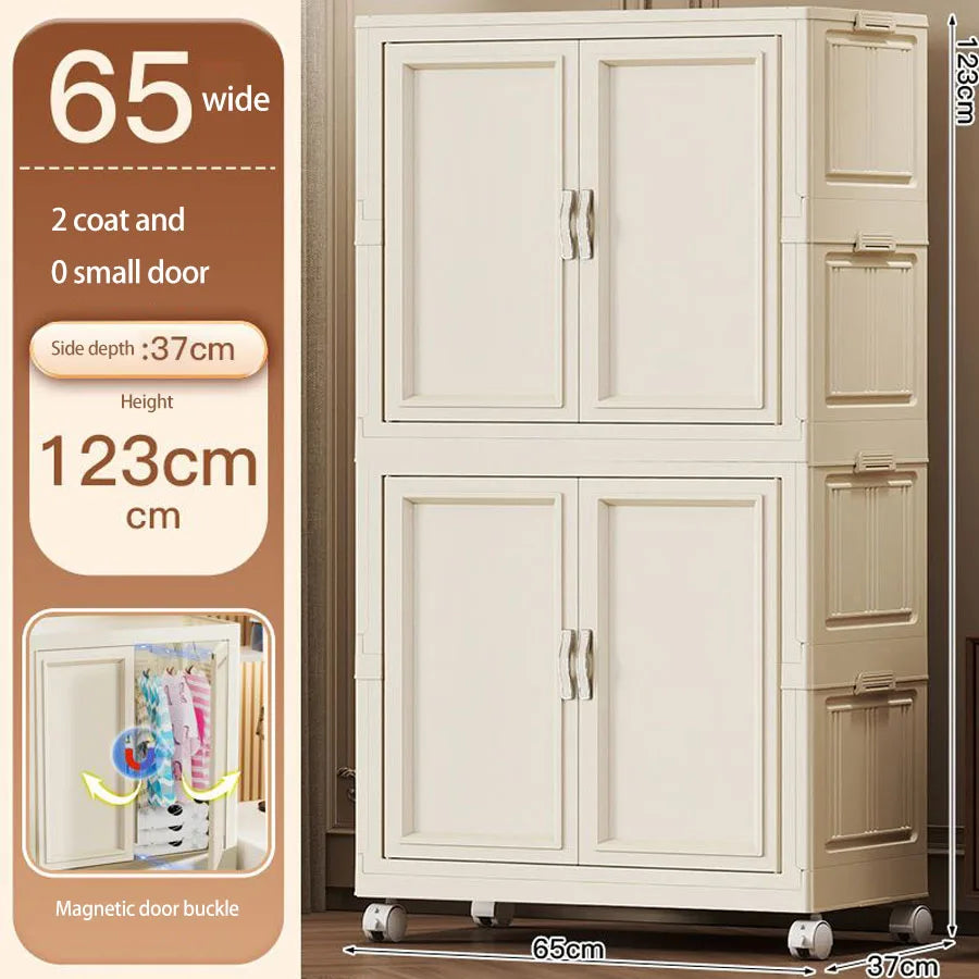 Home Use Baby Closet Easy Assembly Bedroom Storage Cabinet Thickened Children's Clothes Organizer Infant Wardrobe