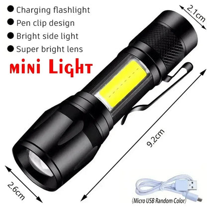 10000LM High Power LED Flashlight Long-range USB C Rechargeable Flashlight Power Display Zoom Lantern For Outdoor Camping Torch