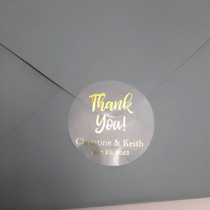 50pcs Custom Logo Stickers, Personalized Round Transparent Stickers, Custom Text Sticker for Gold Foil, Silver, Black, White