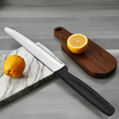 1/2/4/6/8PCS,Serrated Steak knife Round Tip Fruit Vegetable Paring Baking Toast Serrated Bread Knives Kitchen Stuff Baking Tools