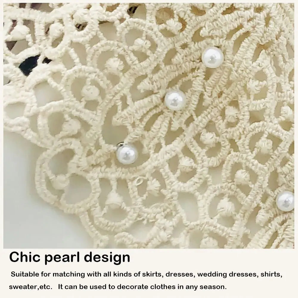 New Fashion Mini Cape Shawl Wrap Decoration Neck Ruff Detachable Lapel Half Shirt Lace Fabric Neckline Fake Collar