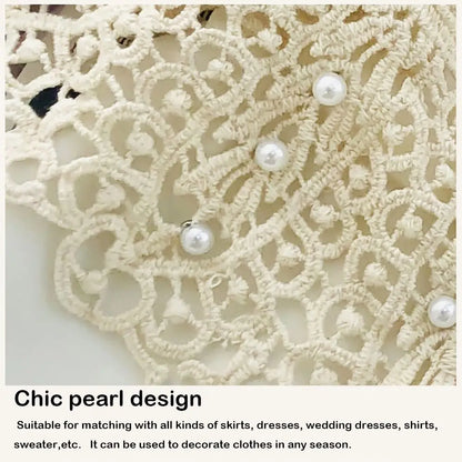 New Fashion Mini Cape Shawl Wrap Decoration Neck Ruff Detachable Lapel Half Shirt Lace Fabric Neckline Fake Collar