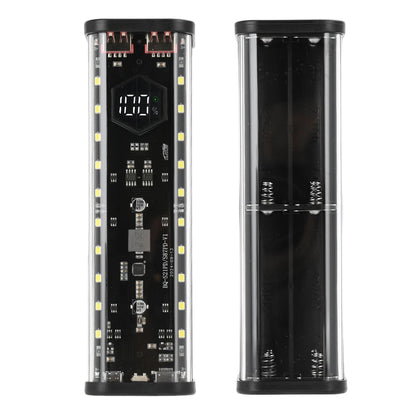 8Slots 18650/21700 Power Bank Case DIY Kit Mecha Transparent Quick Charge Flash Charger Battery Case Kit Power Bank Box Type C