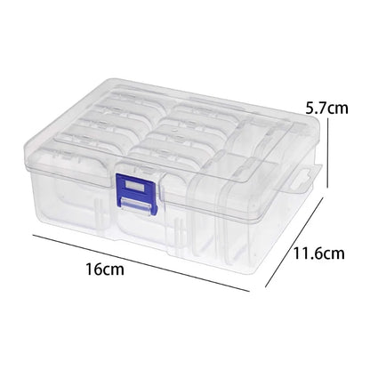 30/14x Clear Rhinestone Boxes Plastic Organizer 5D Nail Art Accessories Containers Art Craft Bead Seed Jewelry Tabletop Storage