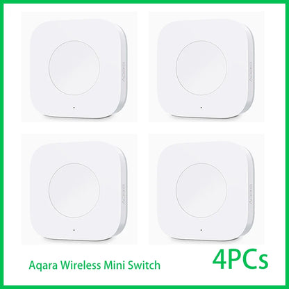 Aqara Wireless Mini Switch Zigbee Sensor Connection Smart Remote One Key Control Button Security Work for Mi Home APP Homekit