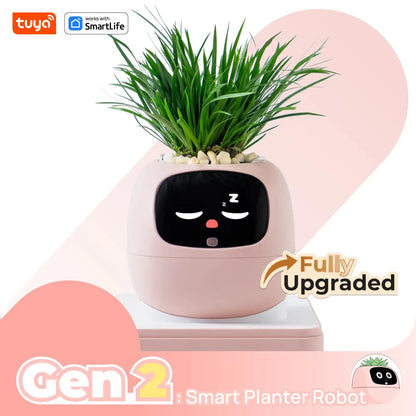 Gen1 Tuya Ivy Smart Planter,Endless Fun Over 49 Rich Expressions,7 smart sensors,AI Chips Make Raising Plants Easy and Fun