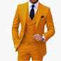 Slim Fit 3-Piece Men's Suit Set for Office Formal Business Wedding Groom Tuxedos Jacket Vest Pants Casual Male Men Clothing