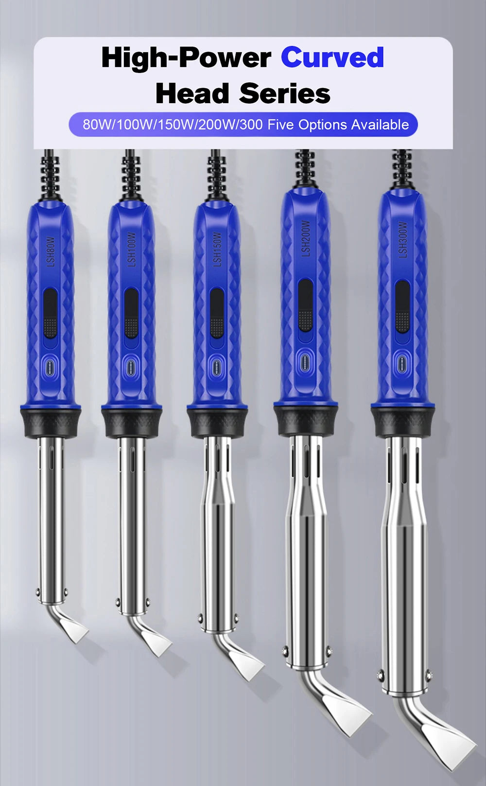 Intelligent High-Power Electric Soldering Iron 80W/300W Fast Heating  Alloy Solder Electric Soldering Iron