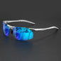 Classic Colorful Semi-Rimless Outdoor Polarized Sunglasses - Spring Hinge, UV400 for Driving, Fishing & Daily Use