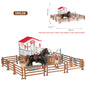 Oenux Farm Horse Race Model Action Figures DIY Equestrianism Horseman Animals Figurine Cute Education Collection Kids Toy Gift