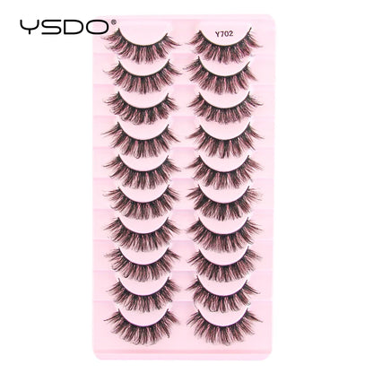 Lashes 3/10 Pairs Half Lashes Cat Eye Natural Long Lashes 3D Mink Eyelashes Full Strip Lashes Makeup Extension Tools