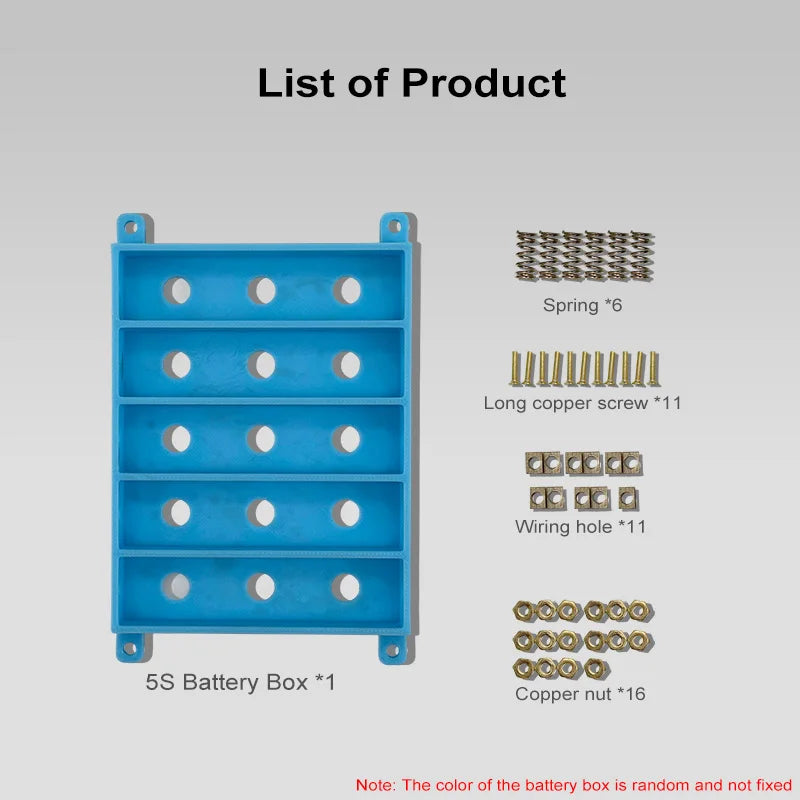 Weld-free 18650 Battery Holder/box Pure Copper High Current Lithium Battery in parallel in series DIY Battery Case 1s-8s 2s 5s