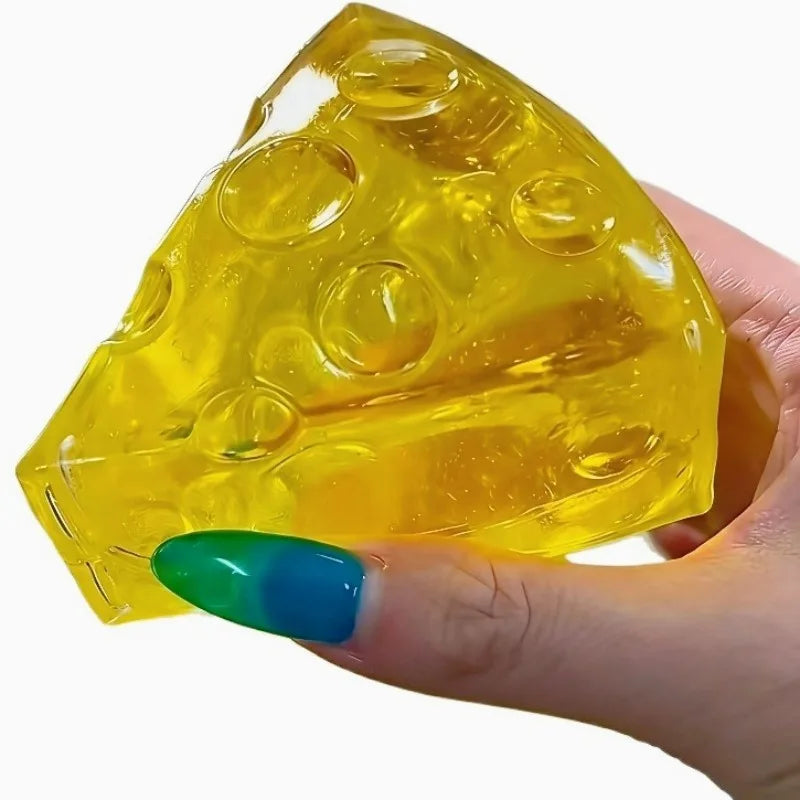 Green Apple  Honey Cheese Square Fidgets Toys  Squishy Toys  Soft Simulated Transparent Slow-rebound Decompression Toy for Adult