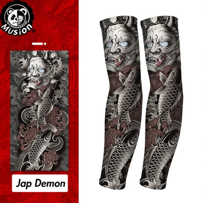 Musion New Seamless Tattoo Sleeves Anti UV Dust Hand Sock Arm Sleeves Fishing Motorcycle Bicycle Unisex Tattoo Sleeve Set A Pair