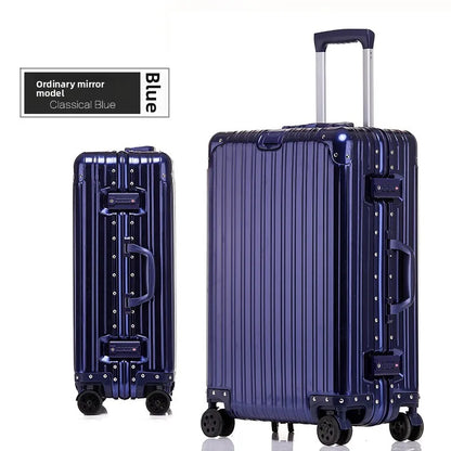 KLQDZMS High Quality All Aluminum Magnesium Alloy Luggage Large Capacity Travel Suitcase 20 Inch Boarding Business Luggage Bag
